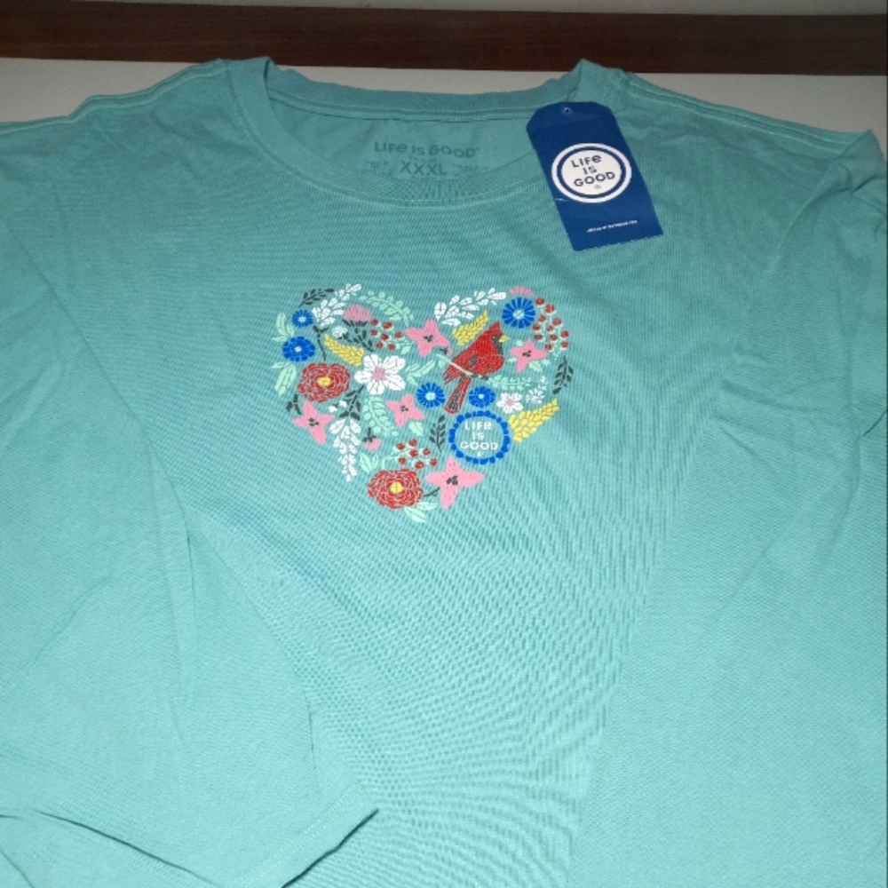 Life is Good crusher xxxl green long sleeve